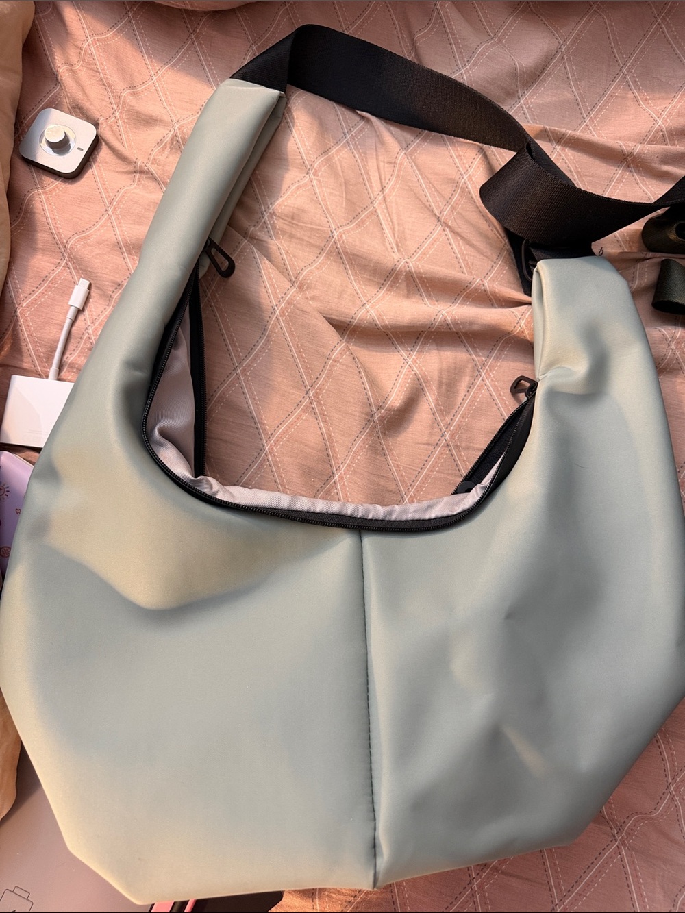 Cote & Ciel Ni Sleek Sage Green Shoulder Bag - Casual Everyday Tote